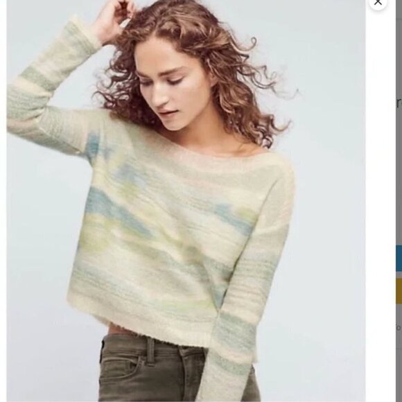 NWT Anthropologie Boho Chic Vibes Troubadour Alpaca Watercolor Pullover Sweater - Picture 7 of 9